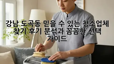 강남 도곡동 믿을 수 있는 청소업체 찾기: 후기 분석과 꼼꼼한 선택 가이드